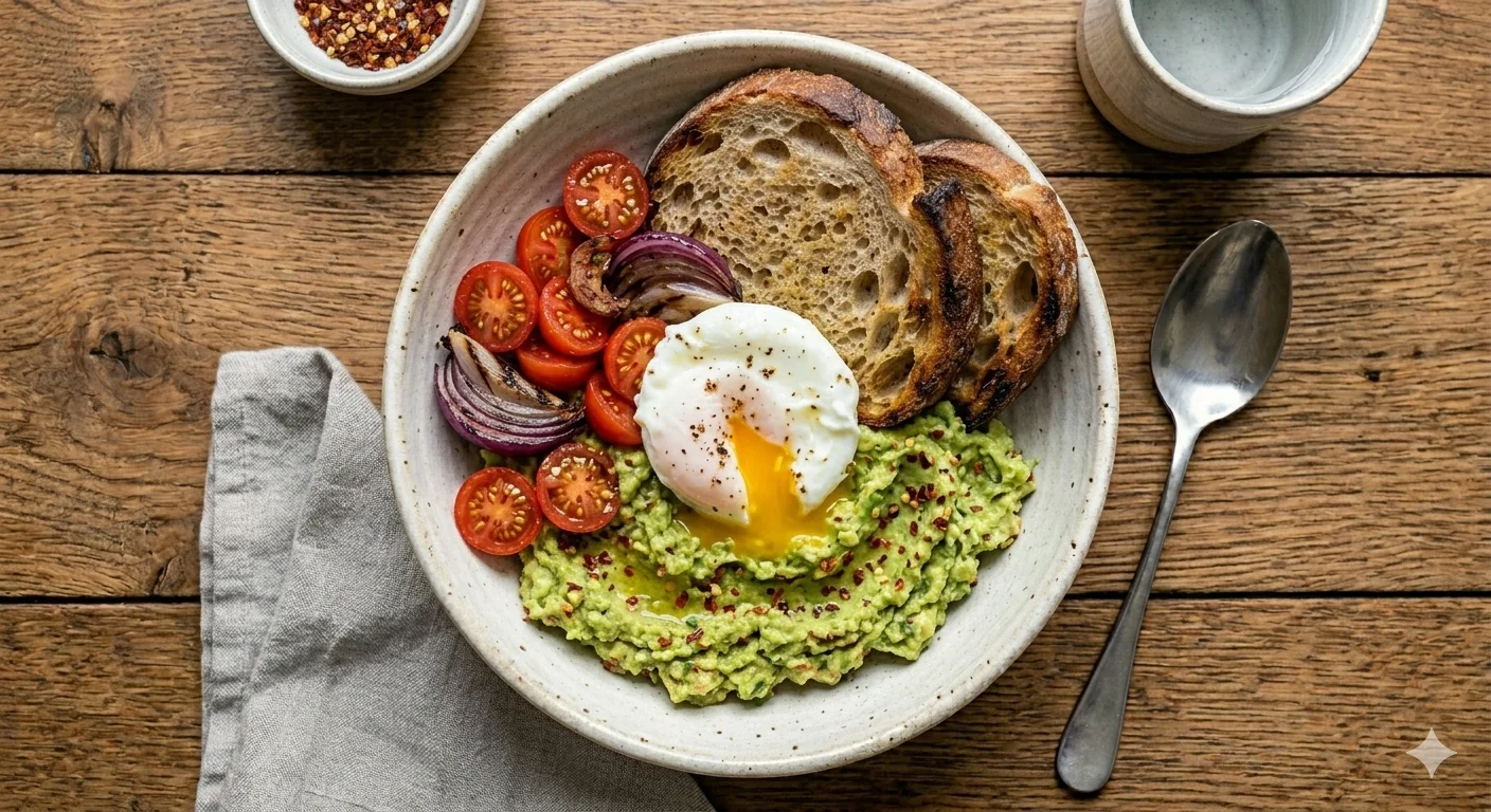 Avocado mit BIO-Ei und Rye Bread